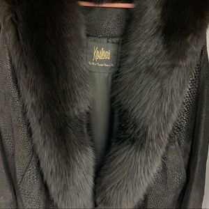 KOSLOWS SUEDE & FOX COAT